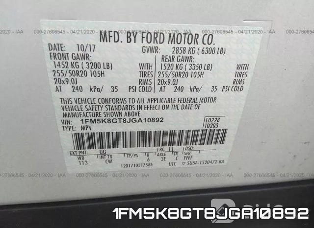 1FM5K8GT8JGA10892 фото 10