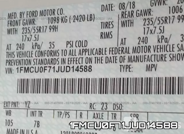 1FMCU0F71JUD14588 фото 10