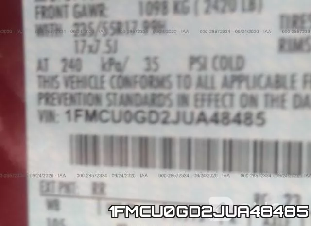 1FMCU0GD2JUA48485 фото 10