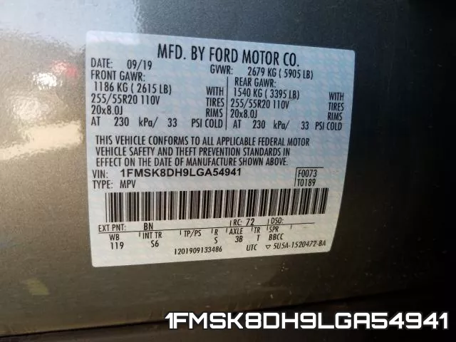1FMSK8DH9LGA54941 фото 2