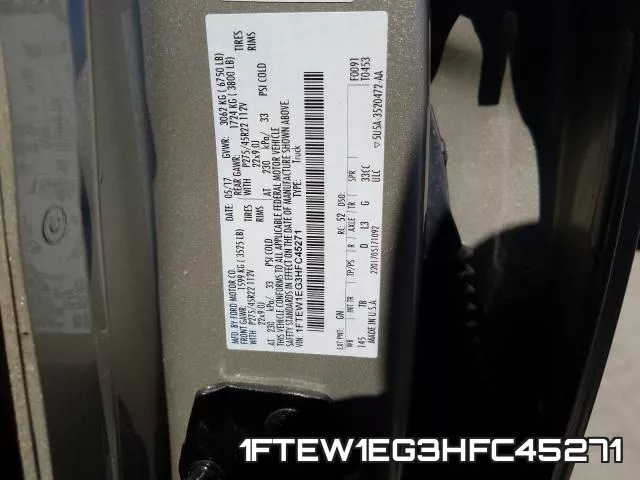 1FTEW1EG3HFC45271 фото 2