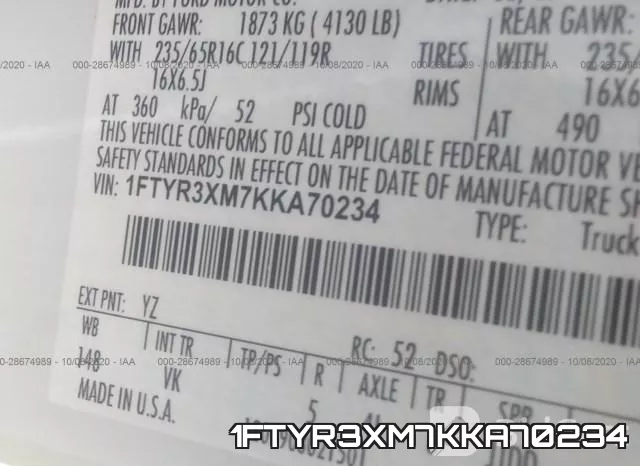 1FTYR3XM7KKA70234 фото 10