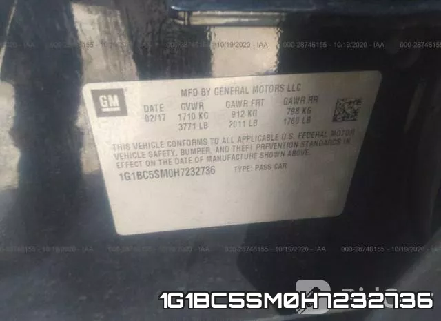 1G1BC5SM0H7232736 фото 10