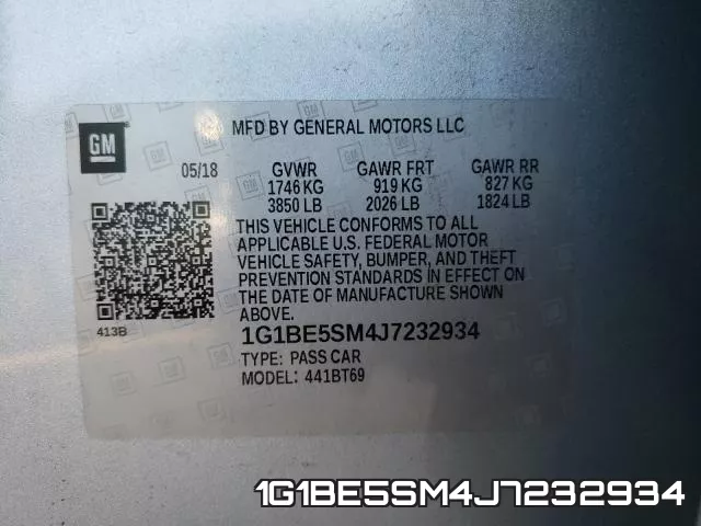 1G1BE5SM4J7232934 фото 2