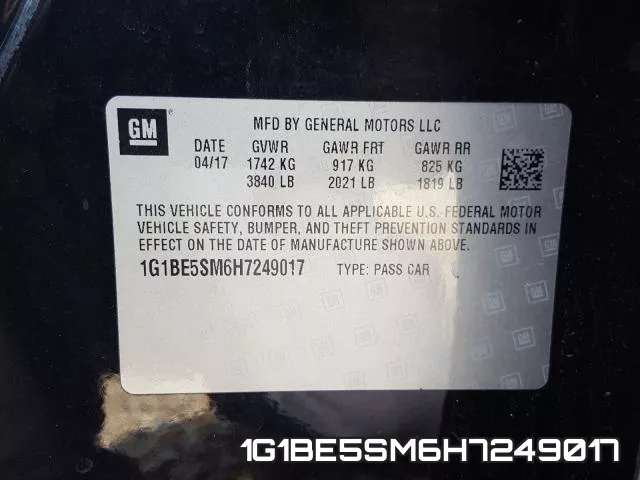 1G1BE5SM6H7249017 фото 2