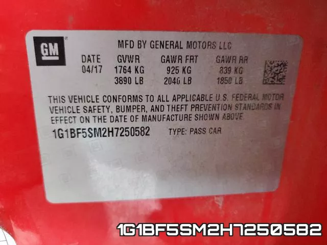 1G1BF5SM2H7250582 фото 2