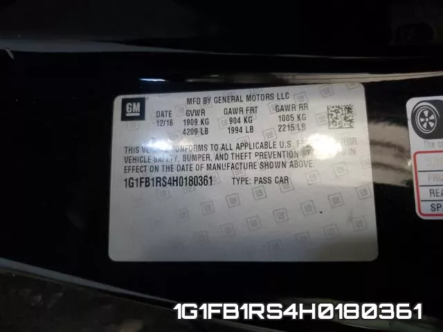 1G1FB1RS4H0180361 фото 2