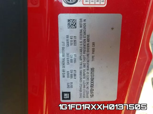 1G1FD1RXXH0137505 фото 2