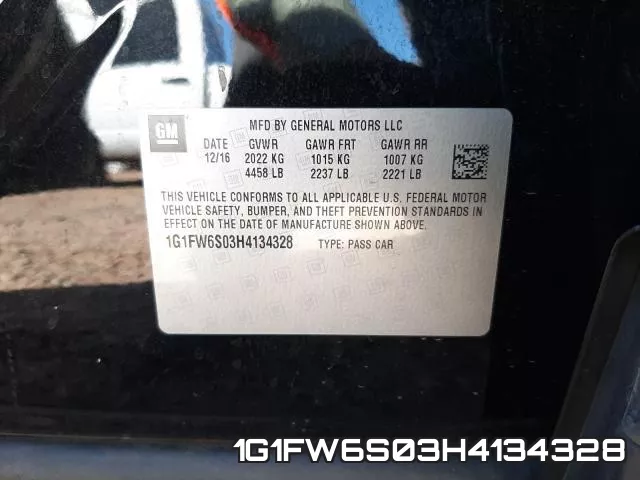 1G1FW6S03H4134328 фото 2