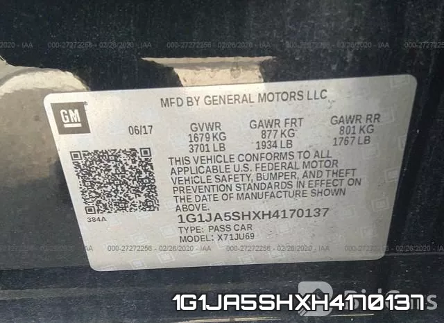 1G1JA5SHXH4170137 фото 10