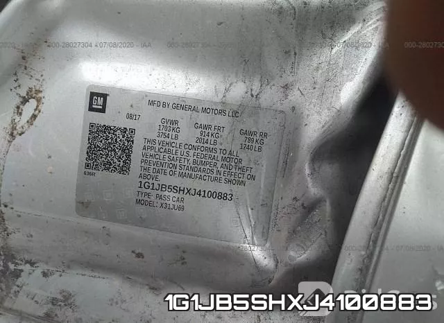 1G1JB5SHXJ4100883 фото 10