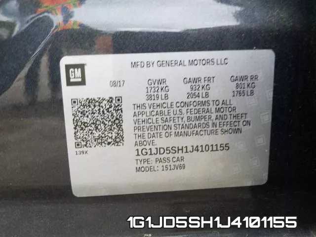 1G1JD5SH1J4101155 фото 2