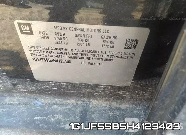 1G1JF5SB5H4123403 фото 10