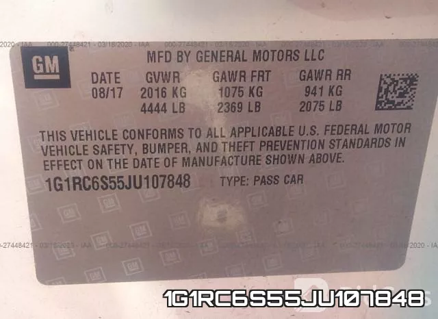 1G1RC6S55JU107848 фото 9