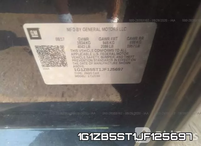 1G1ZB5ST1JF125697 фото 10