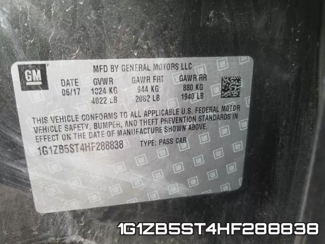 1G1ZB5ST4HF288838 фото 2