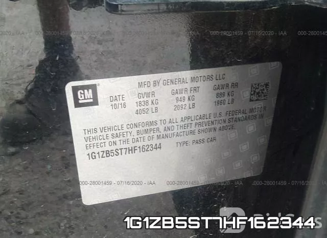 1G1ZB5ST7HF162344 фото 10