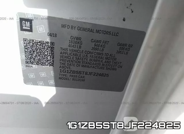 1G1ZB5ST8JF224825 фото 10