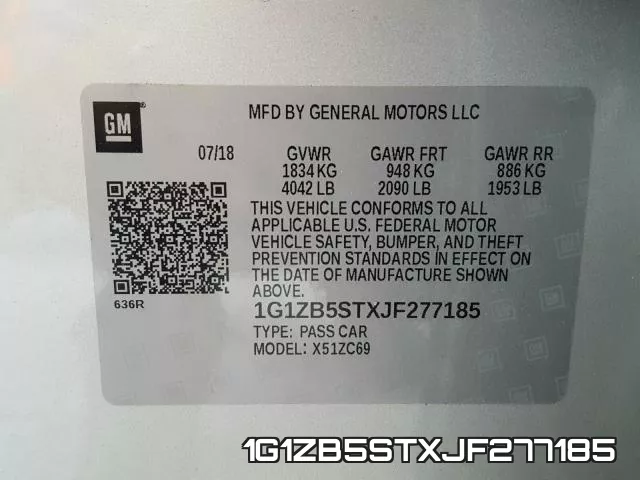 1G1ZB5STXJF277185 фото 2