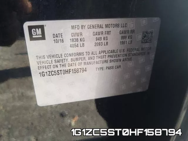 1G1ZC5ST0HF158794 фото 2