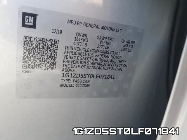 1G1ZD5ST0LF071841 фото 2