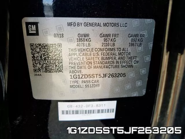 1G1ZD5ST5JF263205 фото 2