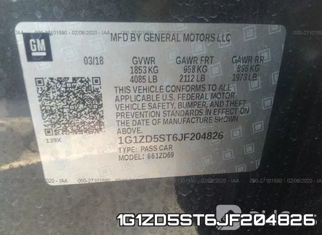 1G1ZD5ST6JF204826 фото 10