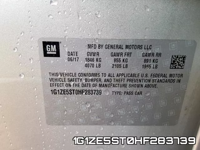 1G1ZE5ST0HF283739 фото 2