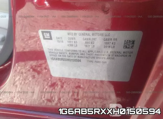 1G6AB5RXXH0150594 фото 10
