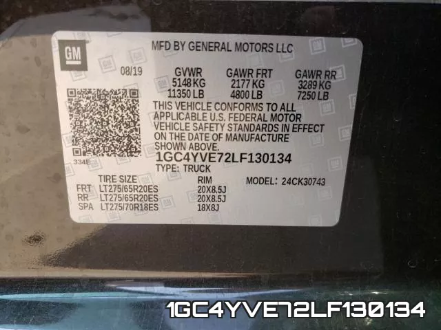 1GC4YVE72LF130134 фото 2
