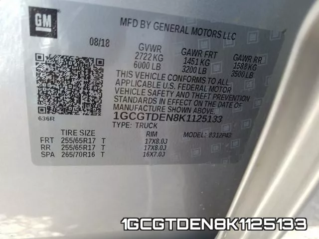 1GCGTDEN8K1125133 фото 2