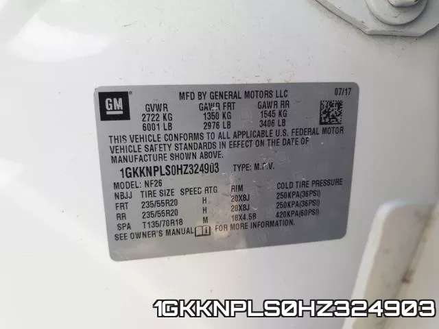 1GKKNPLS0HZ324903 фото 2