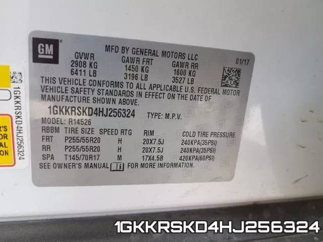 1GKKRSKD4HJ256324 фото 2