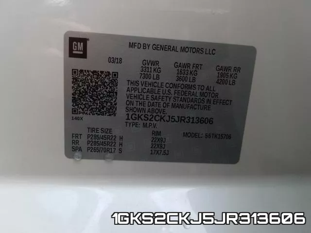 1GKS2CKJ5JR313606 фото 2