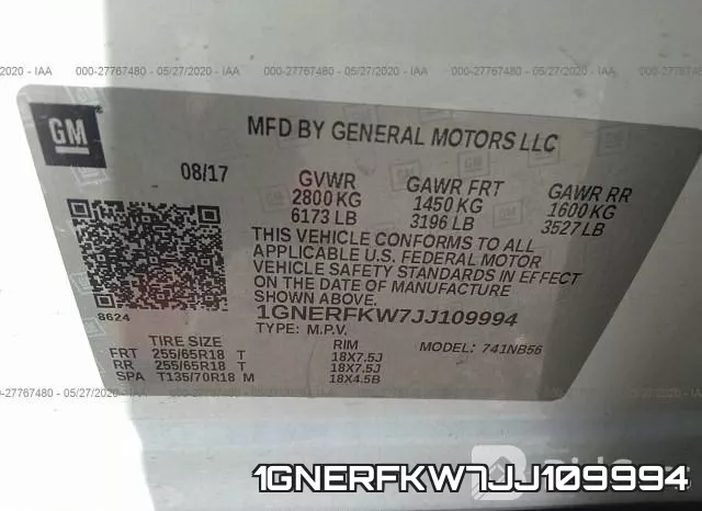 1GNERFKW7JJ109994 фото 10