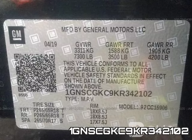 1GNSCGKC9KR342102 фото 10