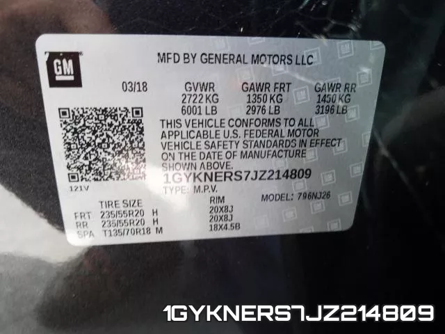 1GYKNERS7JZ214809 фото 2