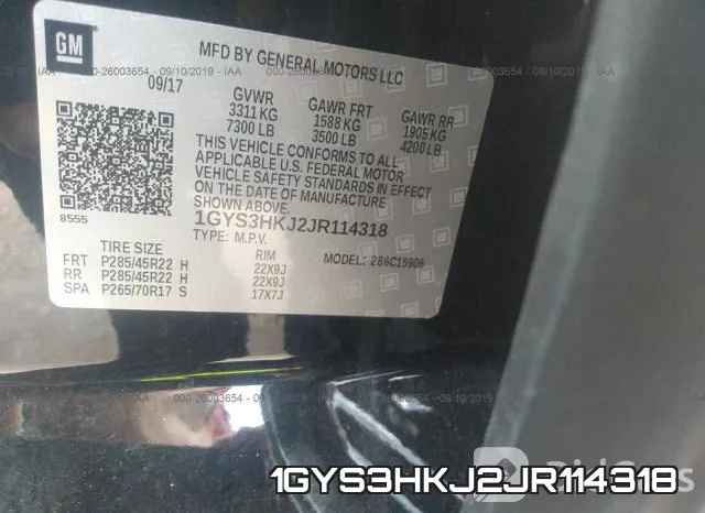 1GYS3HKJ2JR114318 фото 10