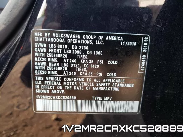 1V2MR2CAXKC520889 фото 2