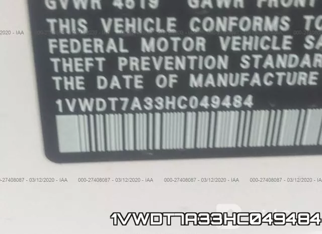 1VWDT7A33HC049484 фото 10