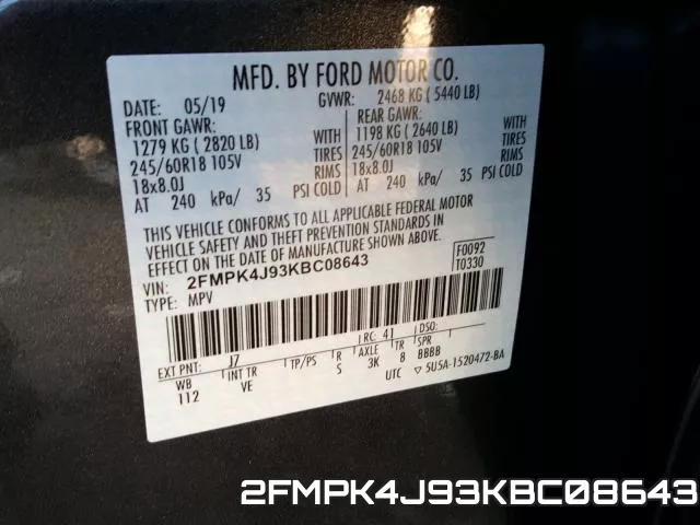 2FMPK4J93KBC08643 фото 2