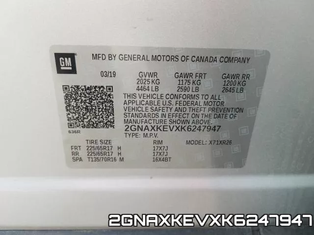 2GNAXKEVXK6247947 фото 2