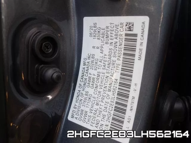 2HGFC2E83LH562164 фото 2