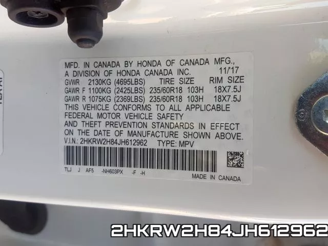 2HKRW2H84JH612962 фото 2