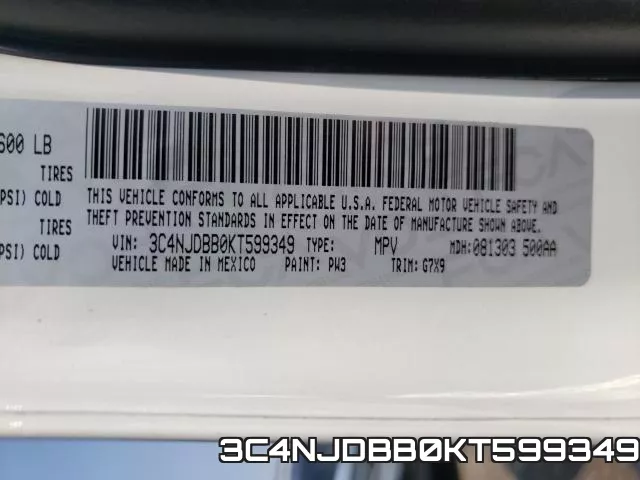 3C4NJDBB0KT599349 фото 2