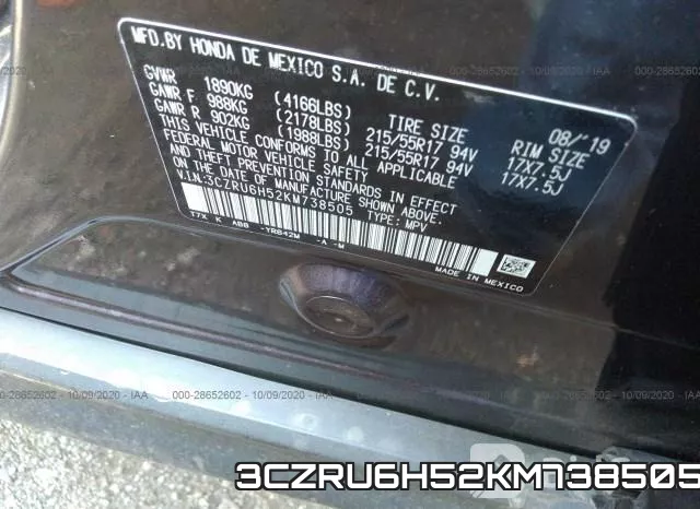 3CZRU6H52KM738505 фото 10