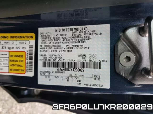 3FA6P0LU7KR200029 фото 2