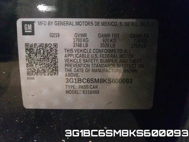 3G1BC6SM8KS600093 фото 2