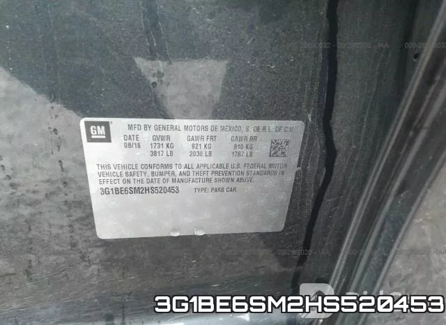3G1BE6SM2HS520453 фото 10