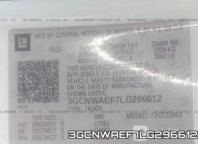3GCNWAEF7LG296612 фото 10
